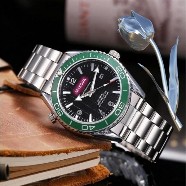 

relogio masculino mens watches luxury wristwatches outdoor chronograph quartz battery moonwatch professional 0-0007 clock classic 242g, Slivery;brown