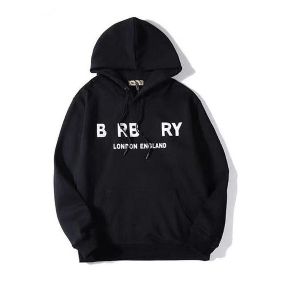 

hoodies men designer hoodie pullover sweatshirts letter pattern hoody loose long sleeve hooded women clothing zipper coat high quality, Black