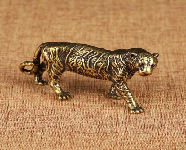 

chinese zodiac brass tiger town desk ornaments01234565561799, Silver