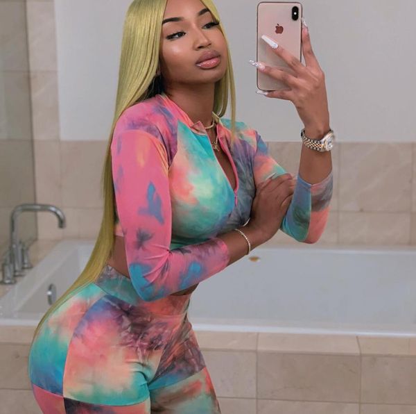 

europe and the united states selling explosions 2019 autumn new women039s printing long sleeve exercise suit4193693, White