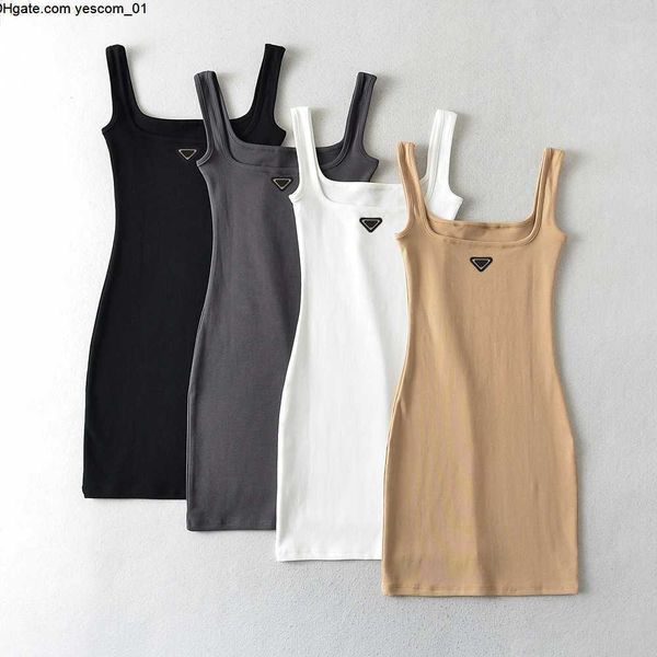 

women's casual designer dress classic retro dress simple sleeveless knitted fabric ladies' dress spring and autumn women's dr, Black;gray