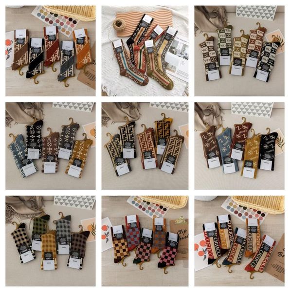 

designer mens womens socks embroidery brand letter printing casual autumn pure cotton sports long knitted warm winter men fashion 5065179, Black