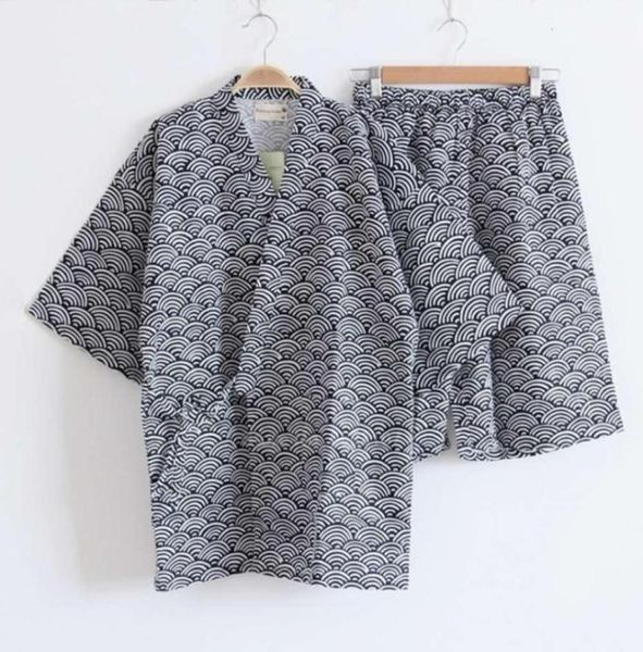 

set pajamas 2021 summer for men japanese traditional kimono yukata shorts clothing pak samurai male nightwear bathing33561136608715, Black;brown