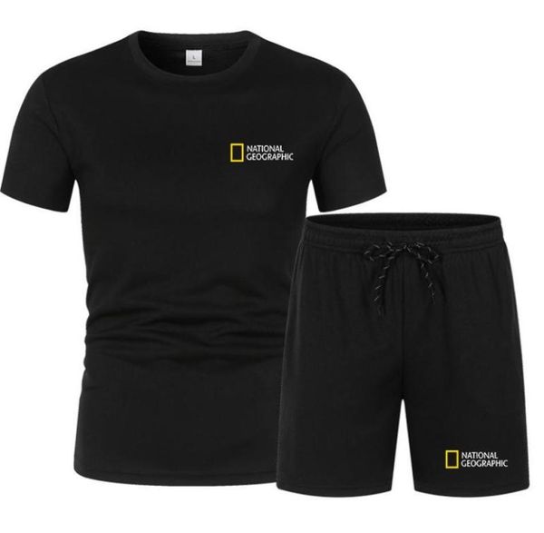 

men039s tracksuits 2021 summer fashion tshirt shorts discovery adventure sitcom cotton 226018, Gray