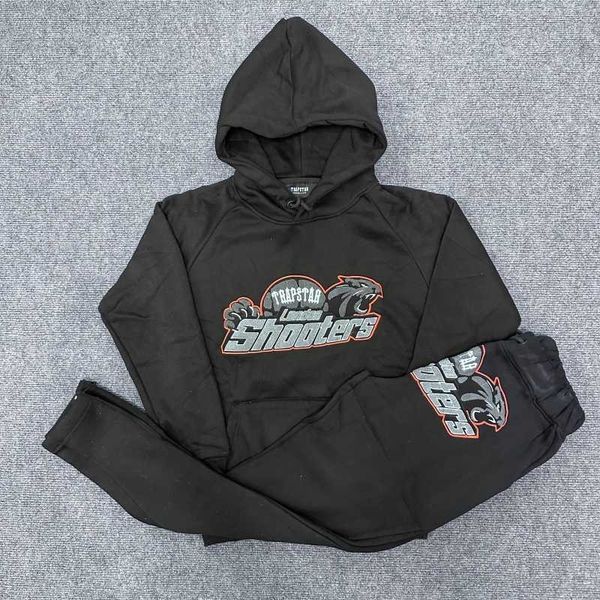 

trapstar black tiger head new hooded tracksuit men's hoodie and trousers embroidery apparel sweatshirt shooters, Black;brown