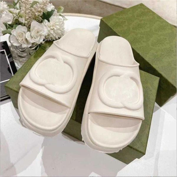 

designer sandals women slide sandal with interlocking g mens slippers platform slide tpu slides retro summer vintage candy colors slippe djy, Black