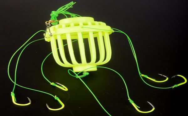 

10pcs lantern explosion fishing hook fishing lure bait trap feeder cage with sharp carbon steel fishing hooks jig accessories2364720
