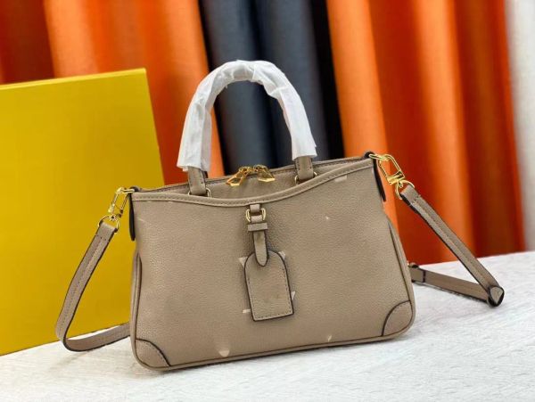 

Classic Luxury designer handbag Pochette Bag Genuine Leather Shoulder Clutch Tote Messenger Purse Crossbody Bag New High Quality Womens Women Crossbody Bag L06, Khak#white logo