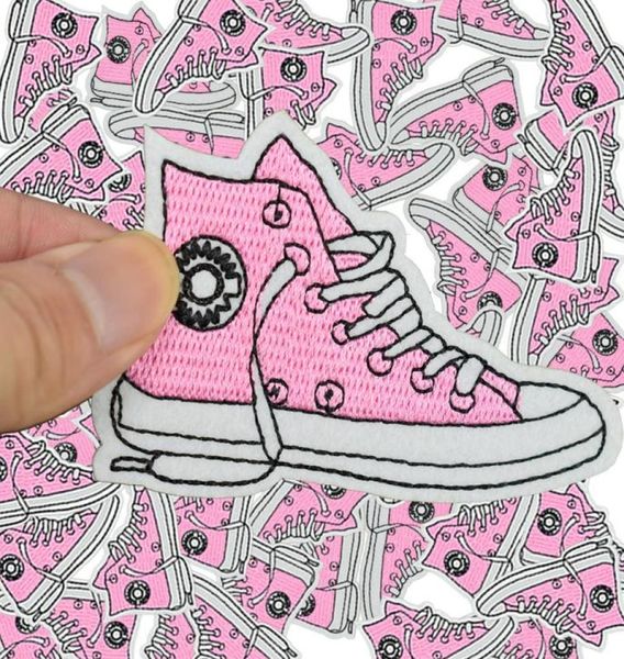 

diy shoe patches for clothing iron embroidered patch applique iron on patches sewing accessories badge stickers on clothes bags9133731, Black