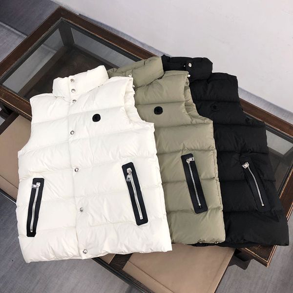 

Mens Parkas Vests Women Jacket Parkas Zipper 23AW Down Coat Fashion Short Vest Style Slim Outfit Windbreaker Pocket Lady Warm Coats szie 1-4, 33