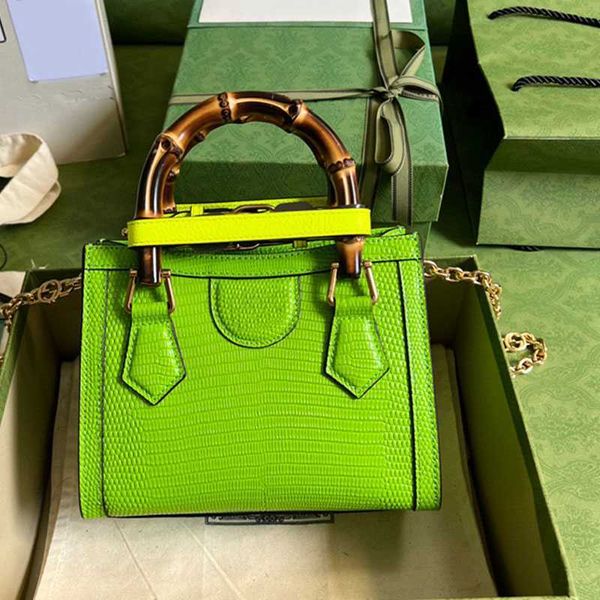 

ggbag mini bags diana bamboo rhinestone chain totes bags diamonds crossbody shoulder shopping bag handbag classic square purses lizard genui