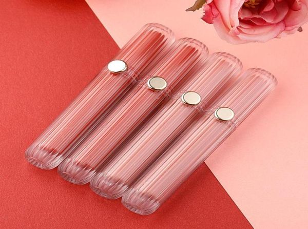 

50pcs new empty round lip gloss tube high grade plastic lip gloss containers filling bottle cosmetic packaging container6645446