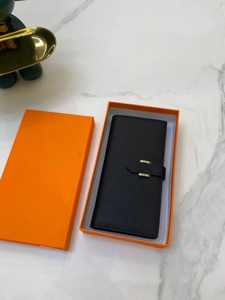 

luxury designer women's long wallet bearn coin purse leather card holder mens ladies gift key pouch with box cardholder wallets 7a qual, Red;black