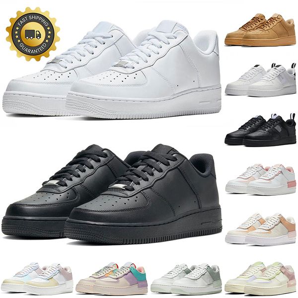 

designer 1 one af1 running shoes men women low triple white black flax wheat utility pale ivory mens trainers outdoor platform black white a