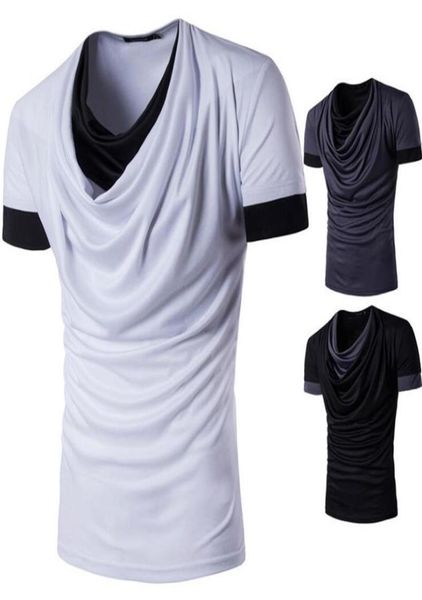 

draped tshirt for men designs mens t shirt slim fit crew neck tshirt men short sleeve shirt casual tshirt tee mens short shi8848310, White;black