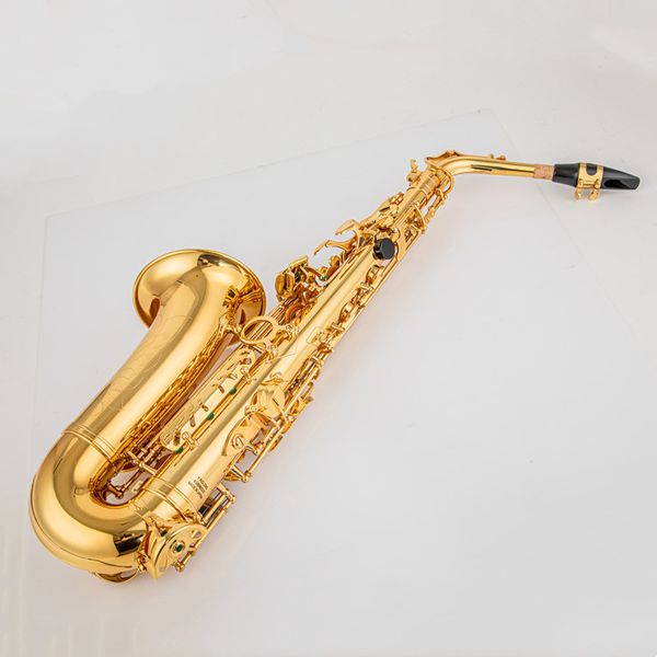 

made in japan 280 black label professional alto drop e saxophone gold alto saxophone with band mouth piece reed case