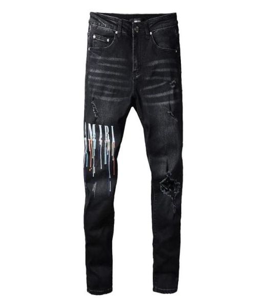 

20ss mens designer jeans distressed ripped biker slim fit motorcycle denim for men s fashion jean mans pants pour homm6657312, Blue