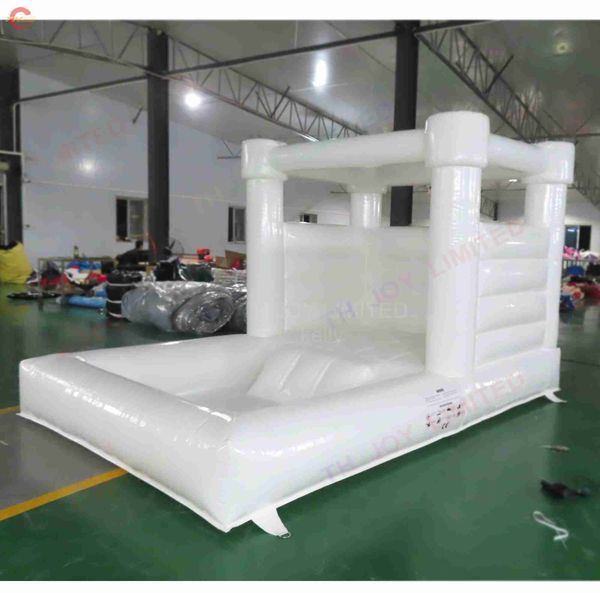 

13.2x13.2ft 4x4m outdoor activities inflatable wedding bouncer white birthday jumper bouncy castle for adults and kids-q