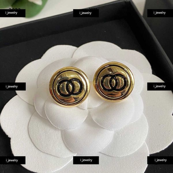 

designer women earrings gold-plating jewelry logo gravure printing decoration charm earring #including box gift choice, Golden
