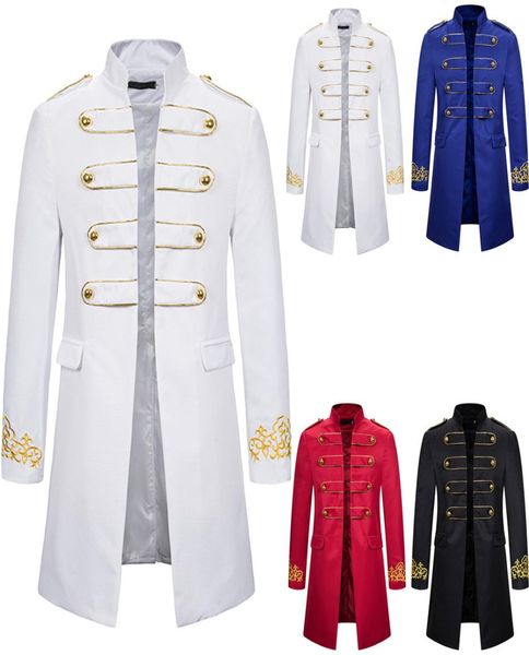 

running jackets men039s warm vintage tailcoat jacket overcoat design outwear buttons coat2463488, Black;red