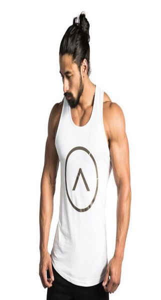 

gyms tank bodybuilding men elastic cotton vest oneck gyms tank men sleeveless shirts muscle men fitness 8727302, White;black