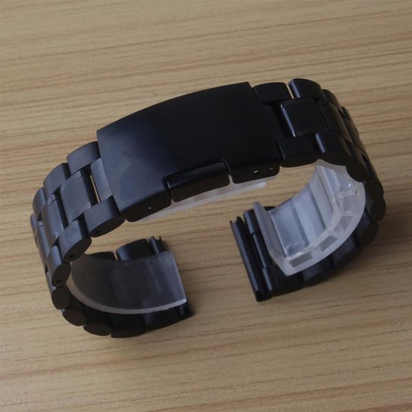 

metal watchband 18mm 20mm 22mm 24mm stainless steel watches bands straps bracelet for man wristwatch clock hours promotion new308e, Black;brown