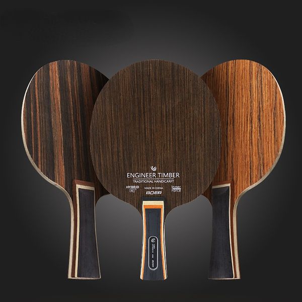 

table tennis raquets hitech iron saber 5layer pure wood bottom plate ebony yellow sandalwood horizontal table tennis racket 230821