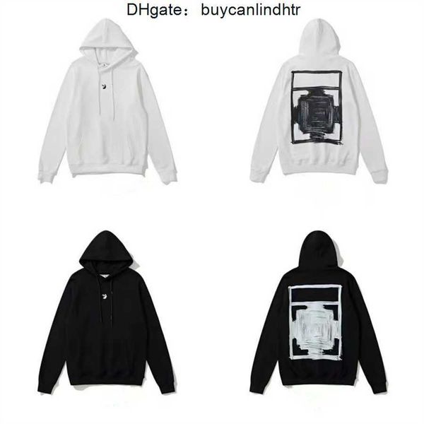 

men's hoodies winter hip hop offs streetwear letter hoodie man designers hooded skateboards white hoody high street pullover sweatshirt, Black