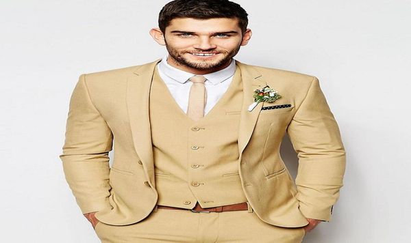 

wedding super skinny fit camel man groom tuxedos suit custom made tuxedos groomsman suit dinner suit jacketpantsvest tie cy019461204, Black;gray