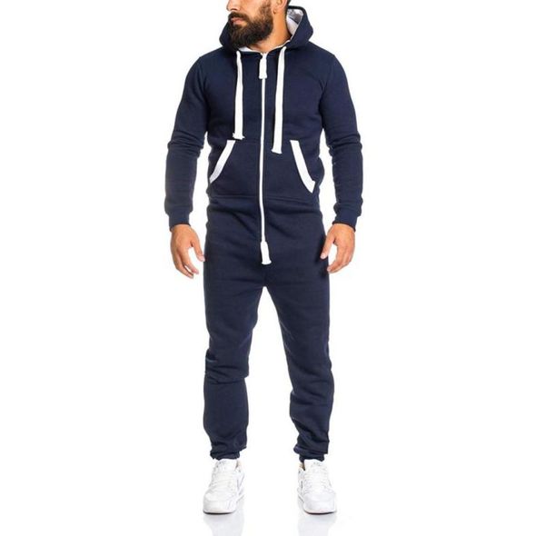 

men039s tracksuits zogaa brand men tracksuit autumn spring casual sportswear bodysuit one piece sweat suit set solid outfits se6422776, Gray
