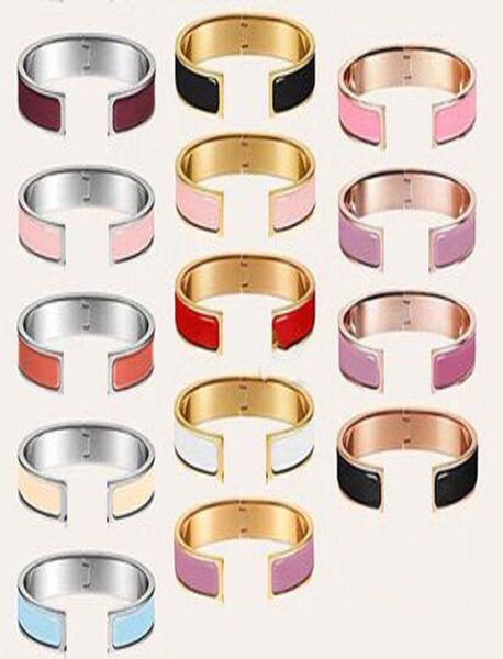 

right angle style letter classic enamel bracelets bangles cnc seiko high version stainless steel love family fracelet bangle size 5622864, Black