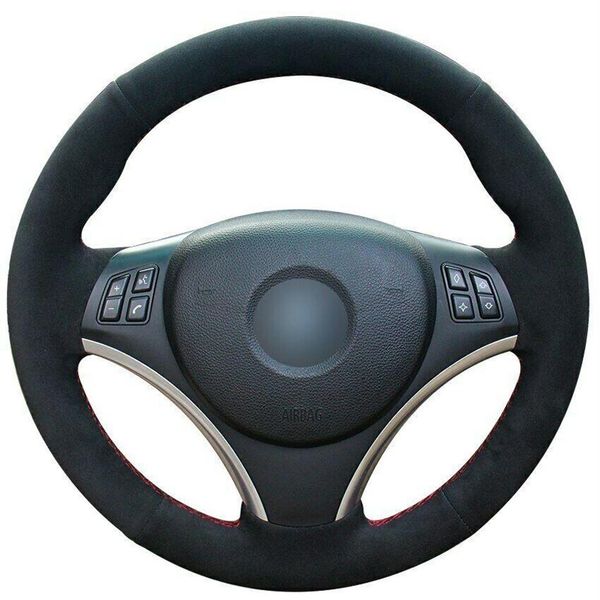 

black suede car steering wheel cover for bmw e90 320i 325i 330i 335i e87 120i2810