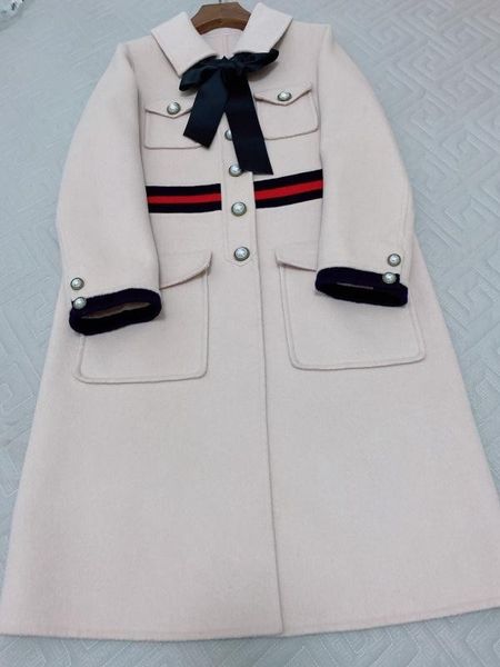 

women's blazers clothing spring new released cashmere double-sided mid-length women's coat, White;black