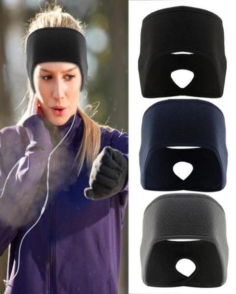 

outdoor fleece ponytail headband yoga running fitness sports warm sweatband4449246