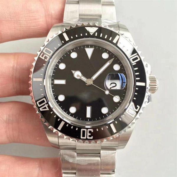 

luxury mens watch stainless steel 43mm automatic mechanical ceramic bezel glide lock wristwatches247r, Slivery;brown