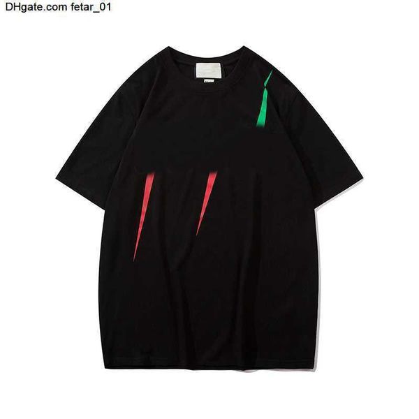 

summer men's women's t-shirts new round neck trend letter style hot, White