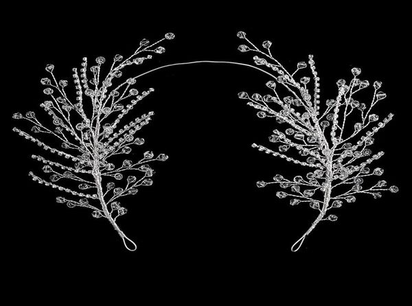 

2019 austrian crystal headbands wedding hair jewelry hairpieces bridal hair vine for women jcg1604260502, Golden;white