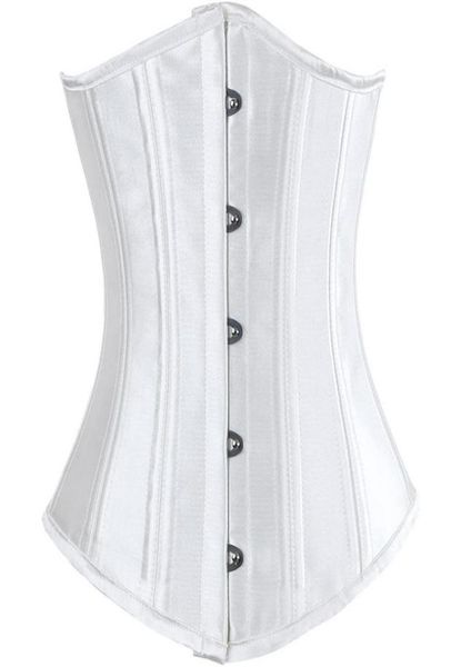 

classic lace up 26 spiral steel boned satin underbust corset shaper women039s fashion slimming corselete waist cincher xxsxxl7537323, Black;white