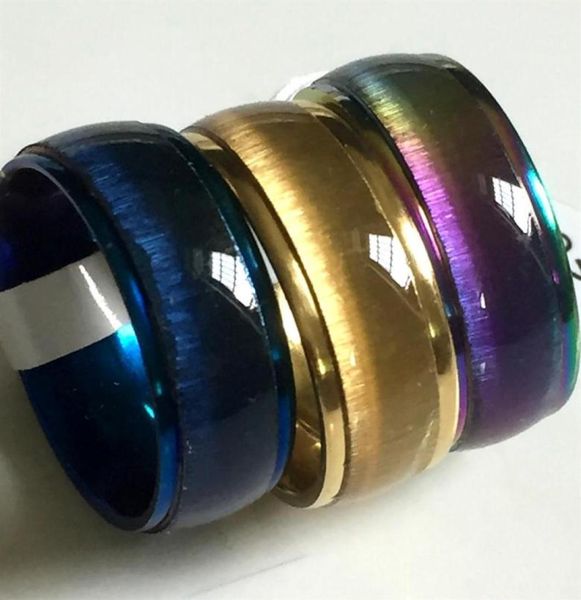 

whole 30 pcs cat eye comfort fit stainless steel rings fashion band jewelry ring for man women235n2212094, Silver