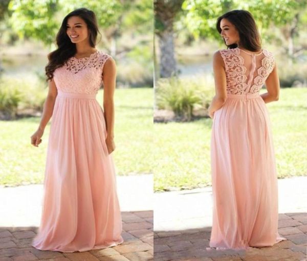 

elegant lace coral bridesmaid dresses jewel sleeveless wedding guest dress zipper chiffon bridesmaids dress formal maid of h3514754, White;pink