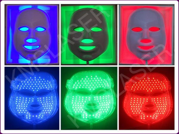 

7 colors pon pdt led skin care facial mask blue green red light therapy beauty devices dhl 7484667