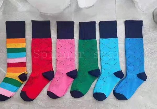 

girl women rainbow calf socks letter stockings street hip hop high comfortable breathable fashion5009097, Black;white