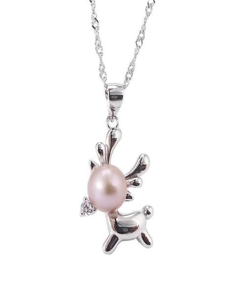 

baby deer 100 solid 925 sterling silver pearl pendant necklace settings mounting for women semi mount women039s jewelry diy fi4775938
