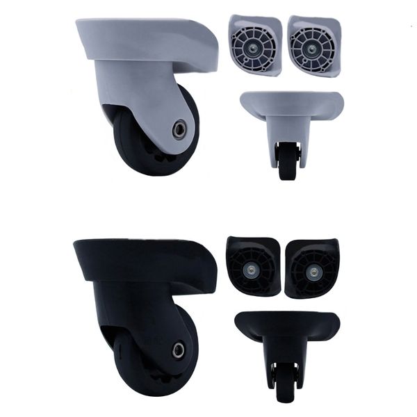 

bag parts accessories 1 pair a18 a35 a78 trolley luggage suitcases wheels universal 360 degree swivel mute roller wheel travel luggage repla, Black