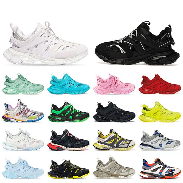 

big size 35-46 women mens designer casual shoes track 3 balencaigas3.0 trainers triple white black tess.s. gomma leather nylon mesh tracks t