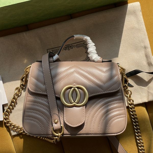 

designer shoulder bags luxury mini handle bags 1:1 quality genuine leather lady crossbody bags 547260 21cm with box mg018