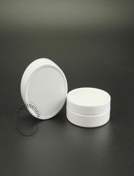 

50pcslot 10g white aluminum cream jars tins cosmetic lip balm containers nail derocation crafts pot bottle9602206
