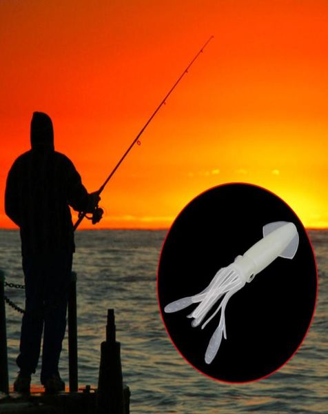 

whole 10cm9g soft fishing ocs squid bodies skirts luminous lures baits glow in dark silicone soft bait1357355