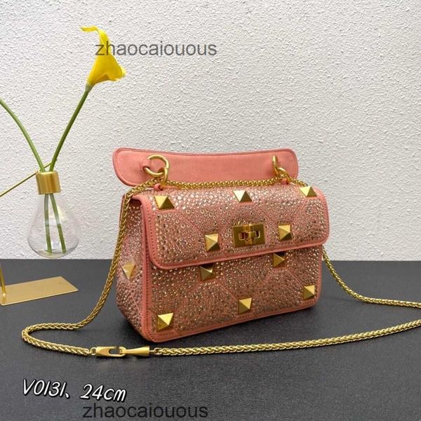 

diamond embedding valantions bags luxury handbags designer new shiny handbag crystal rivet fashion handheld shoulder crossbody women's