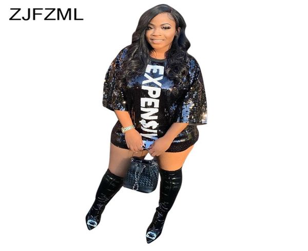 

sparkly sequined patchwork bandage dresses woman expensive letter print party club dress hip hop solid plus size vestidos 2101866379, Black;gray